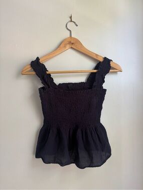 Smocked peplum top